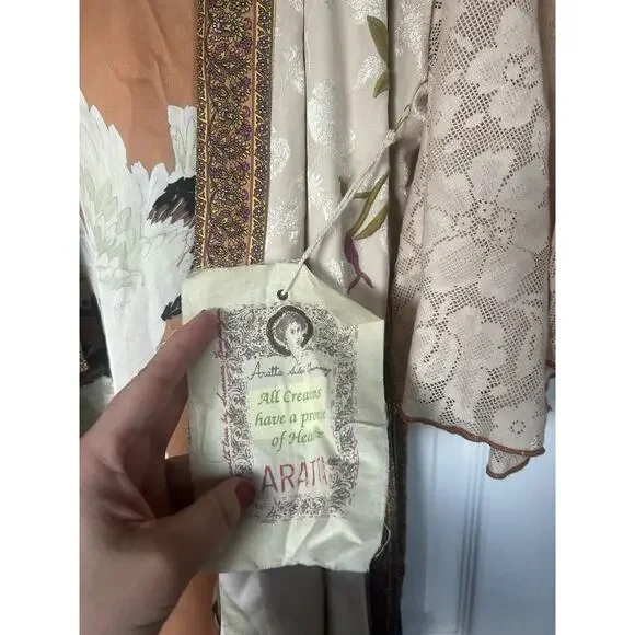 NWT Aratta My Beauty Topper Reversible Kimono In Vintage Pearl Small - Picture 13 of 16